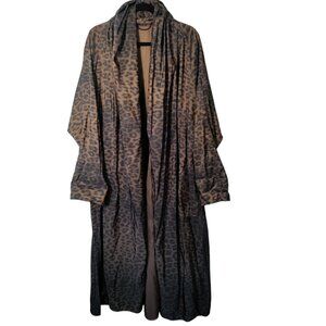 Mycra pac reversible coats Long Length Animal Print And Bronze Open Front